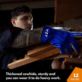 VZT 12-pack leather gloves provide economical value for teams.