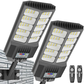 Vzyhik 6500W solar street light front view with high brightness LEDs.
