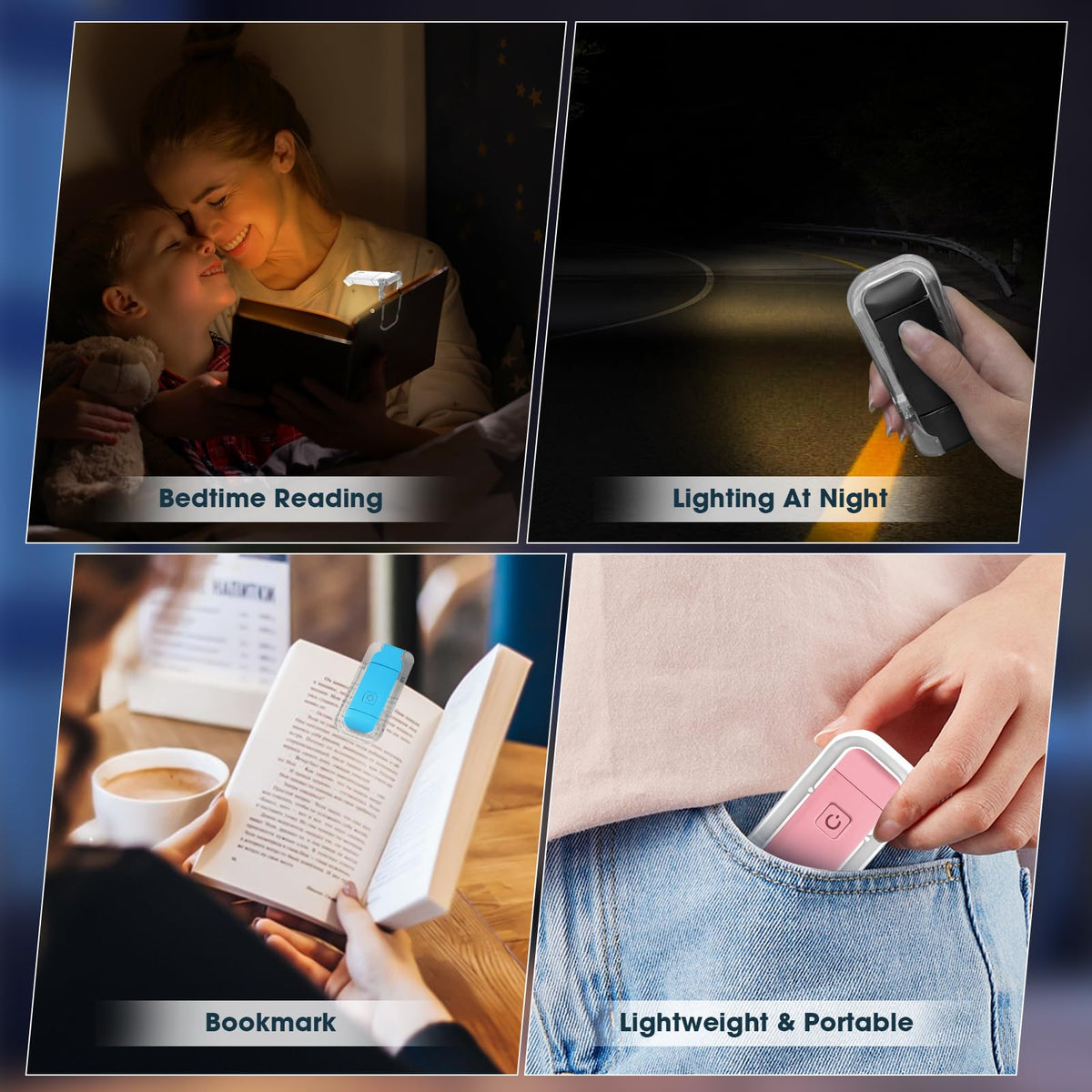 VZZNN clip-on light packed as a travel-friendly gift option.