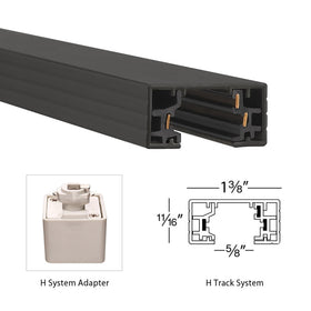 Field-cut option on WAC H Track 8ft showing customizable length
