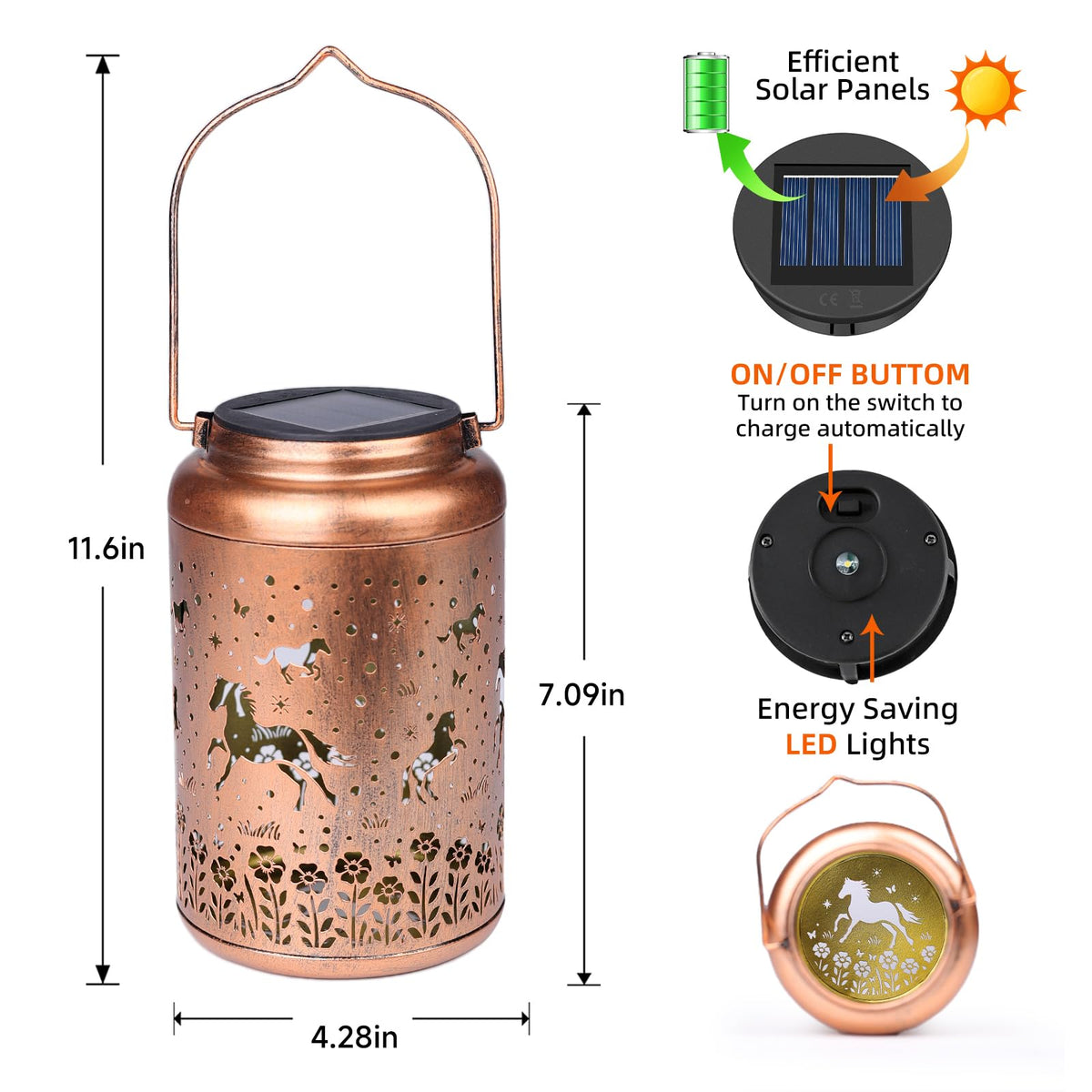 WACLSTDAY patio garden lantern glows warmly along walkways.