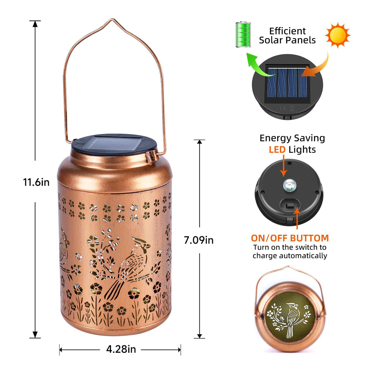WACLSTDAY Lantern features IP65 waterproof rating for all weather.