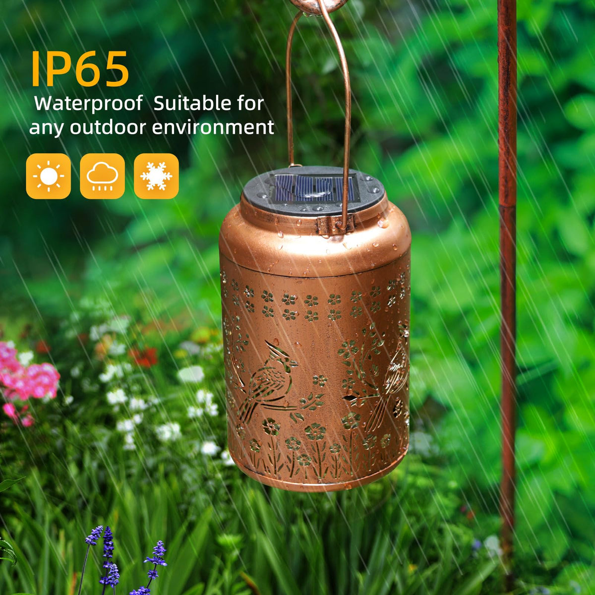 WACLSTDAY Lantern with wreath design projecting intricate shadows.