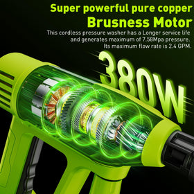 Wadaddy cordless car washer 6-in-1 nozzle shown for versatile spray patterns