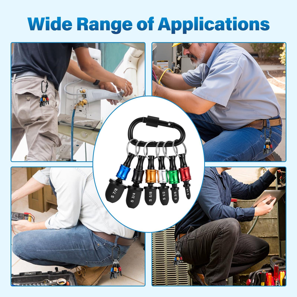 WADEO compact hvac tool kit ready for field service.