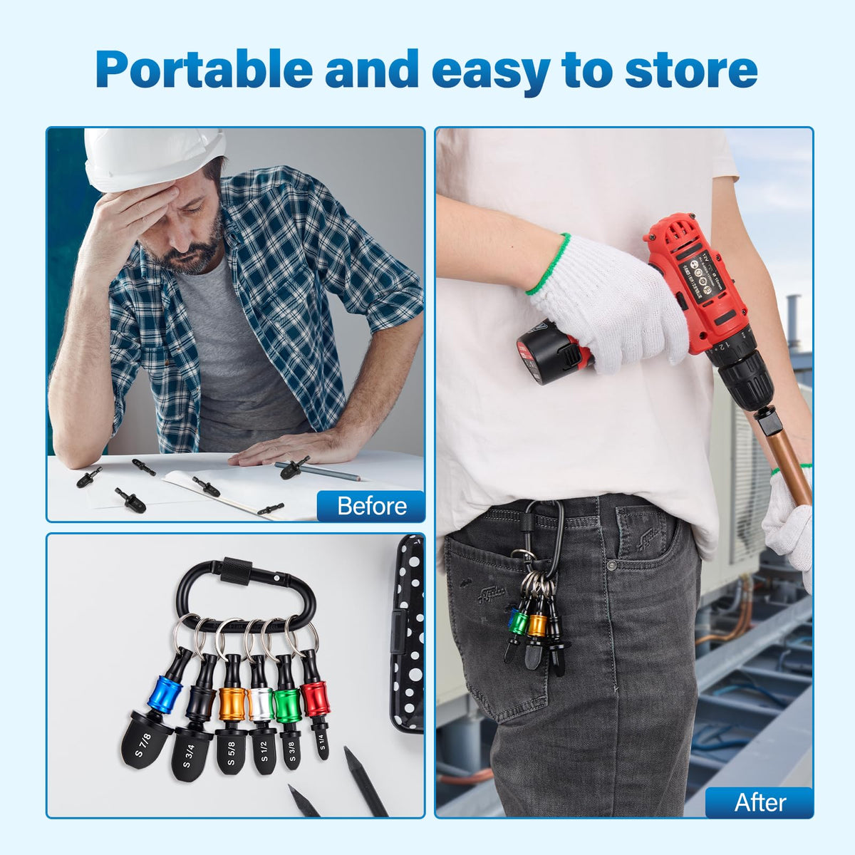 WADEO portable kit fits in pockets or bags.