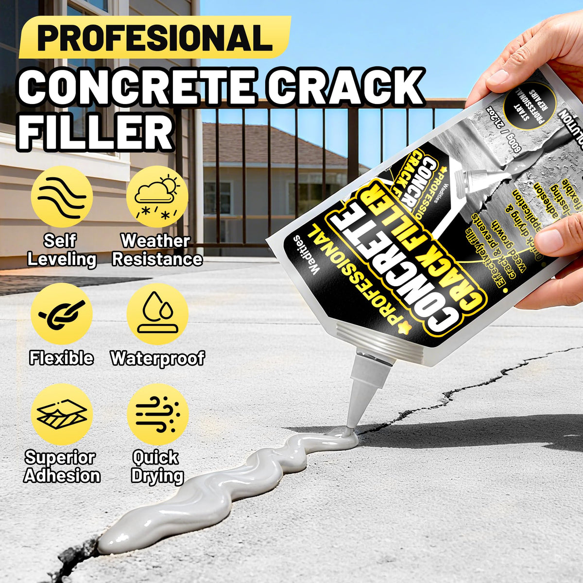 Wadities crack filler nozzle-application shows precise injection for fast sealing.