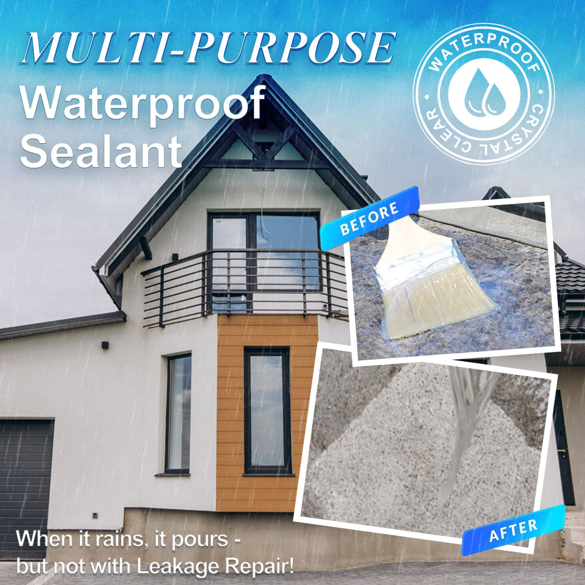 Wadities sealant applied with roller for quick, even waterproofing on surfaces.
