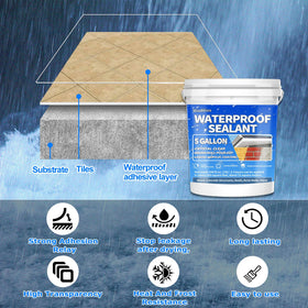 Wadities waterproof sealant for roofs and walls guards against moisture in harsh weather.