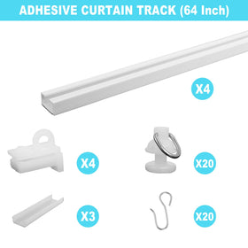 Wadoy curtain track gliding action for smooth opening and closing