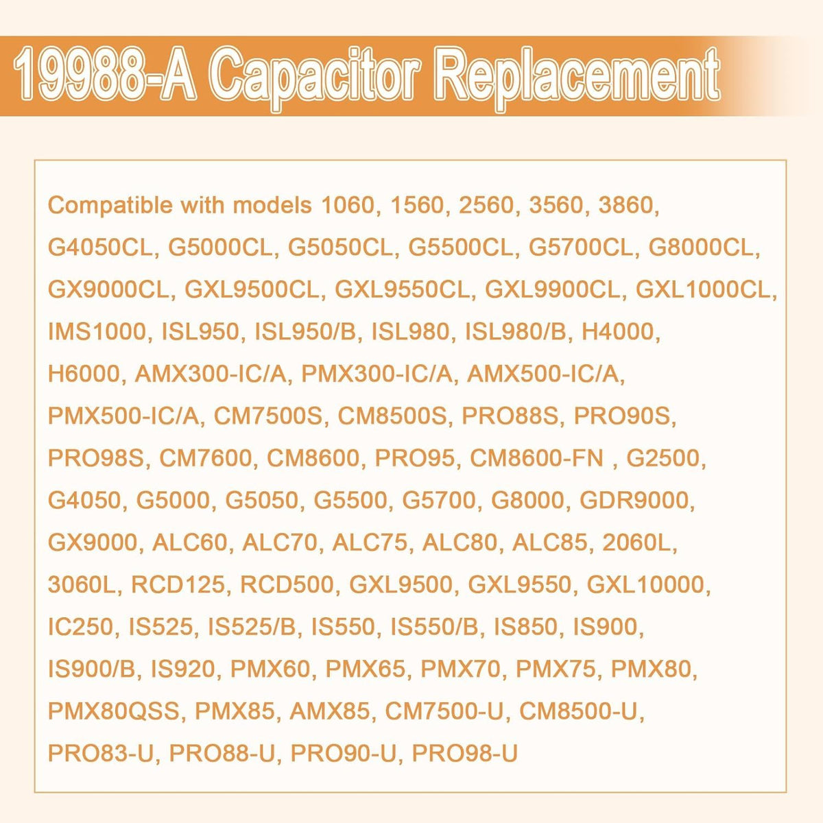 Wadoy after-sales service ensures replacement or refund for the 19988A capacitor.