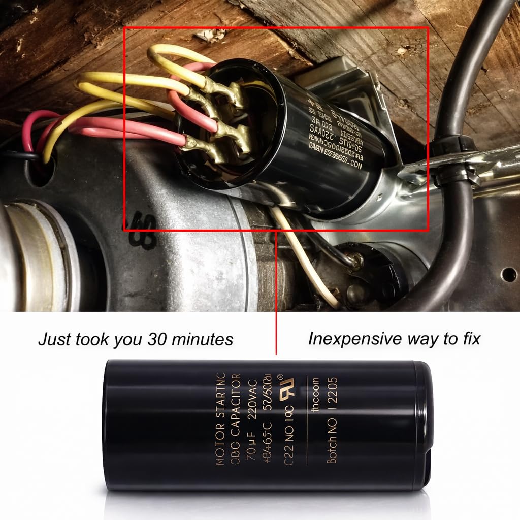 Compact, durable Wadoy 19988A capacitor supports smooth garage door operation.