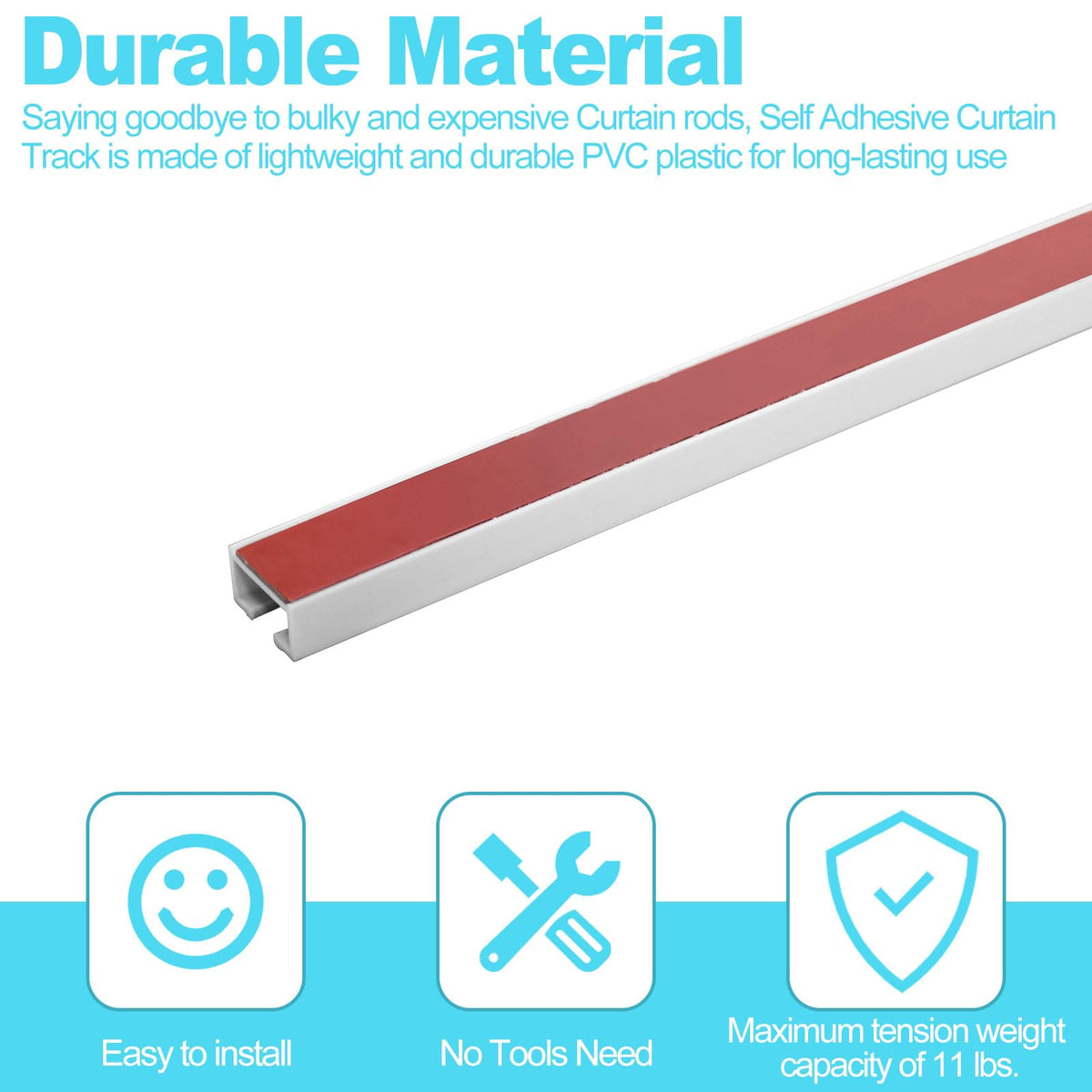 Wadoy self-adhesive backing demonstrates quick, tool-free setup