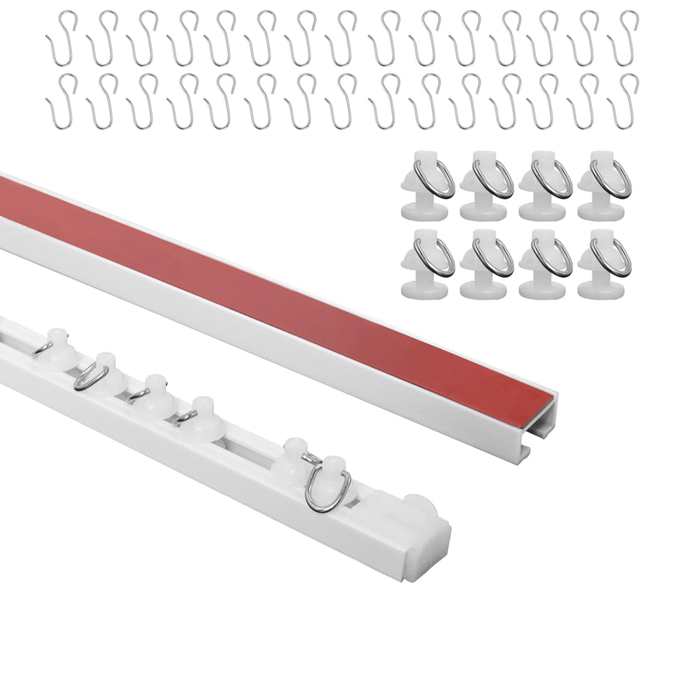 Wadoy self-adhesive curtain track mounted on ceiling for easy installation