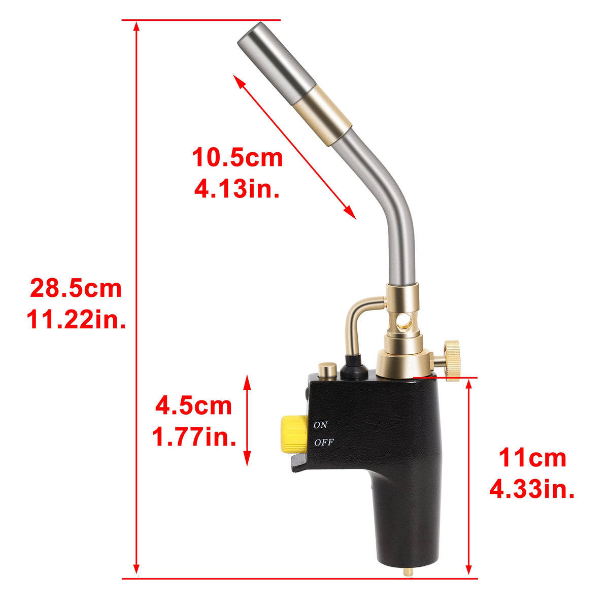 Wadoy TS8000 torch head brazing and welding: high heat for strong joints.