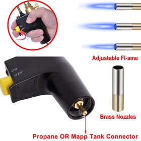 Wadoy TS8000 torch head flame control: easy adjustment for safety and accuracy.