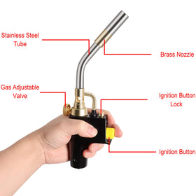 Wadoy TS8000 torch head heat shrink: controlled heat for shrink fittings.