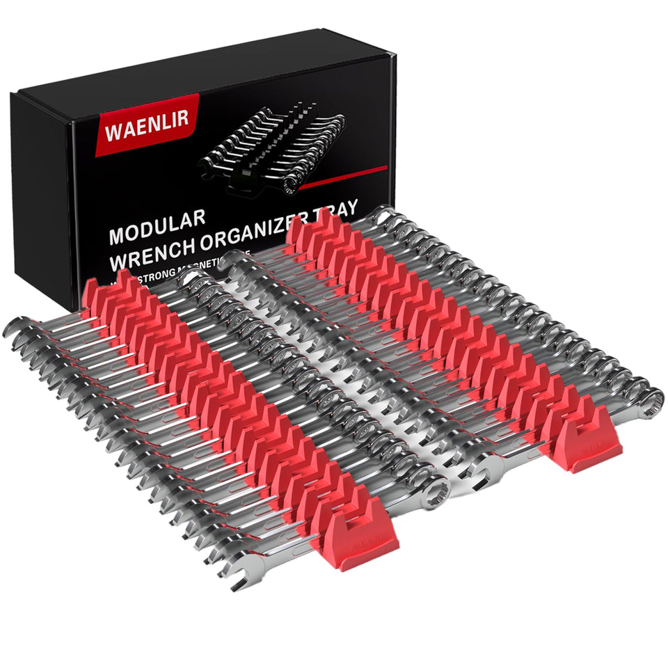 WAENLIR magnetic modular wrench organizer with a strong base for secure placement