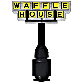 Waffle House classic logo glow night light adds nostalgic ambiance to any space.