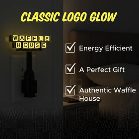 Waffle House energy-efficient night light runs quietly all night.