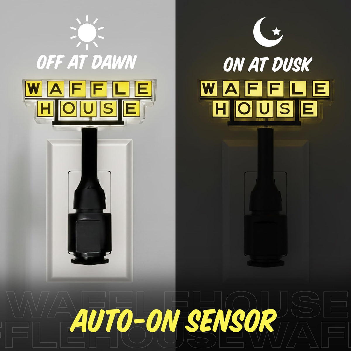 Waffle House soft glow guides hallways with subtle energy-efficient lighting.