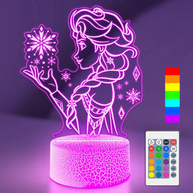 Wafinkeng cute night light 3D illusion brightens kids room with magical glow