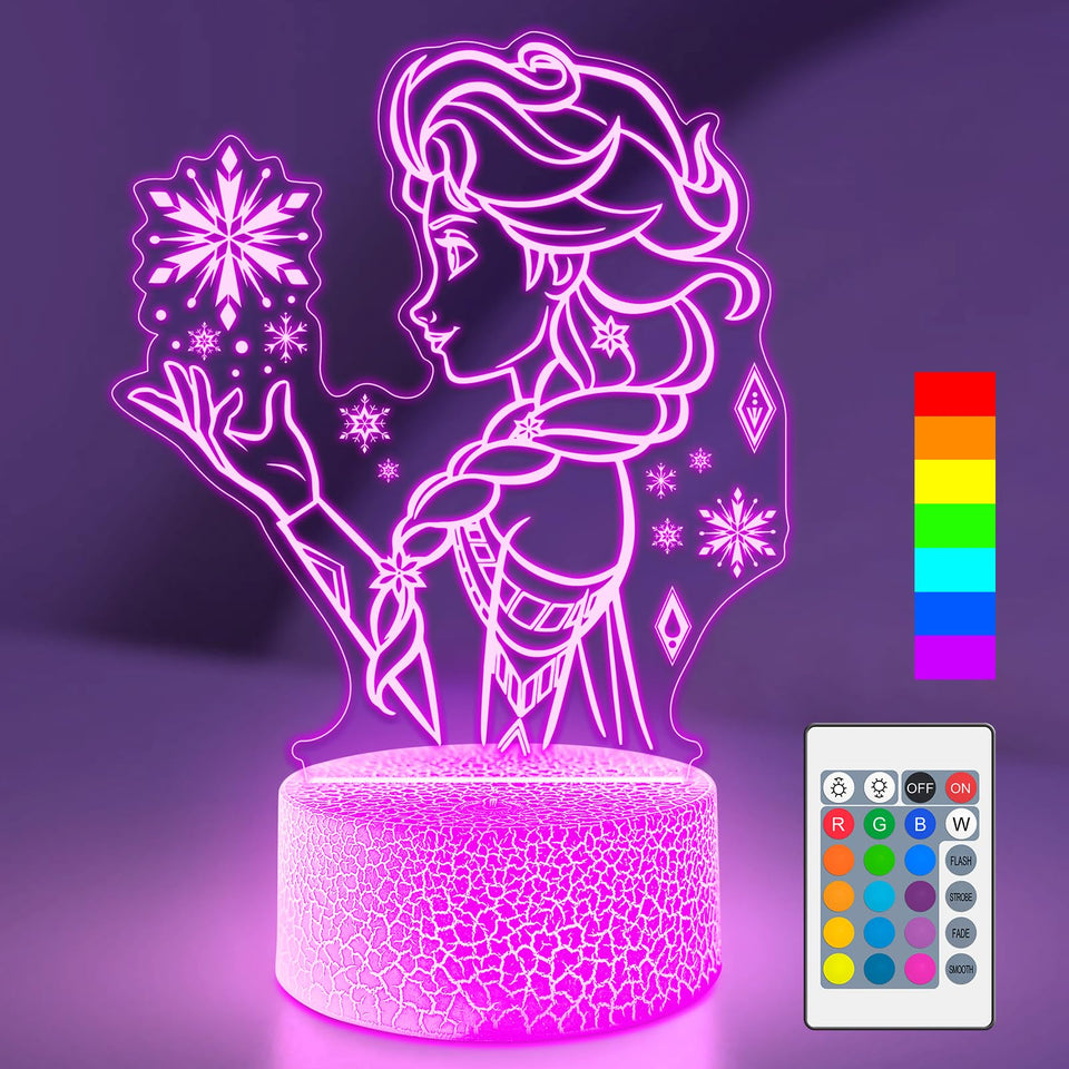 Wafinkeng cute night light 3D illusion brightens kids room with magical glow