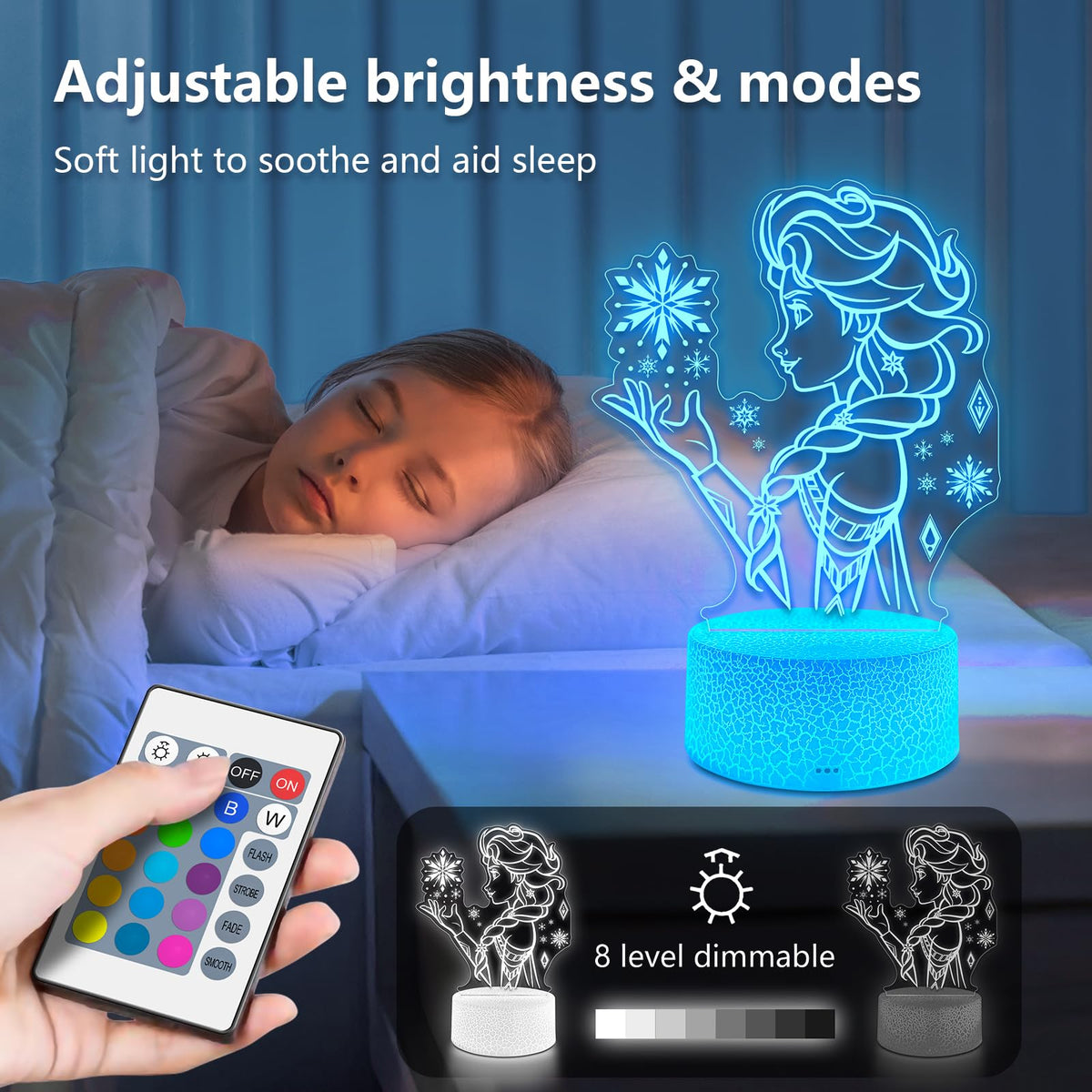 Wafinkeng princess themed bedroom lamp creates dreamy bedtime ambiance
