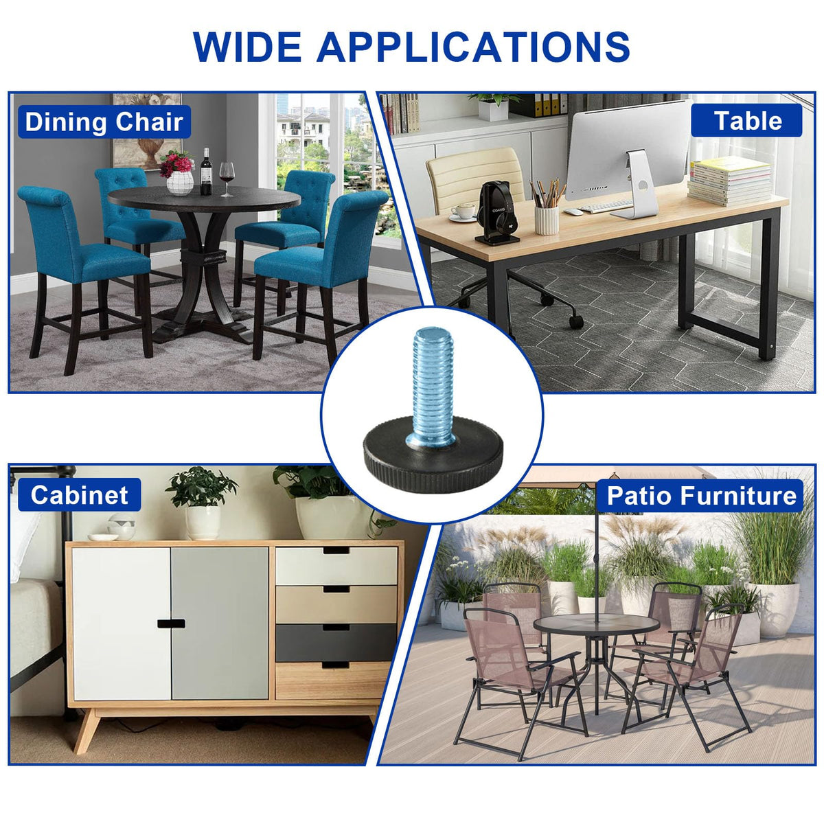 WAFJAMF leveling system keeps furniture stable