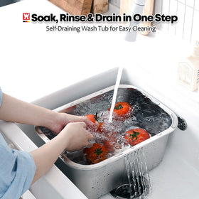 WAGENSTEIGER 10L dishpan side view with ergonomic wide rim for comfortable handling.