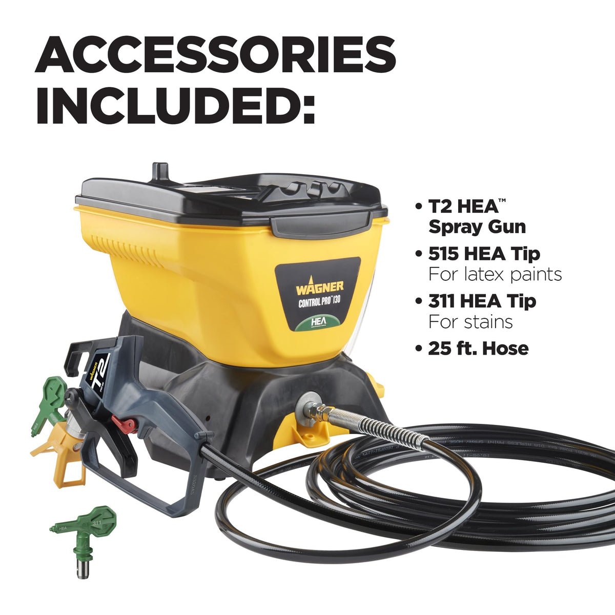 Wagner Control Pro 130 25 ft spray hose in action