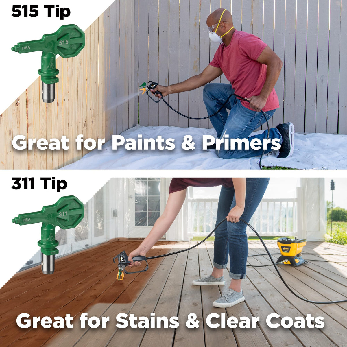 Wagner 515 tip for latex paints providing smooth finish