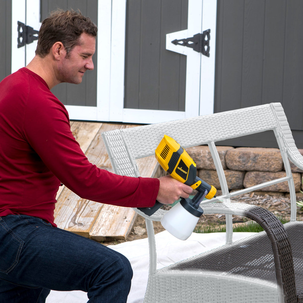 Wagner Control Spray QX2 ideal for light-bodied materials like stains