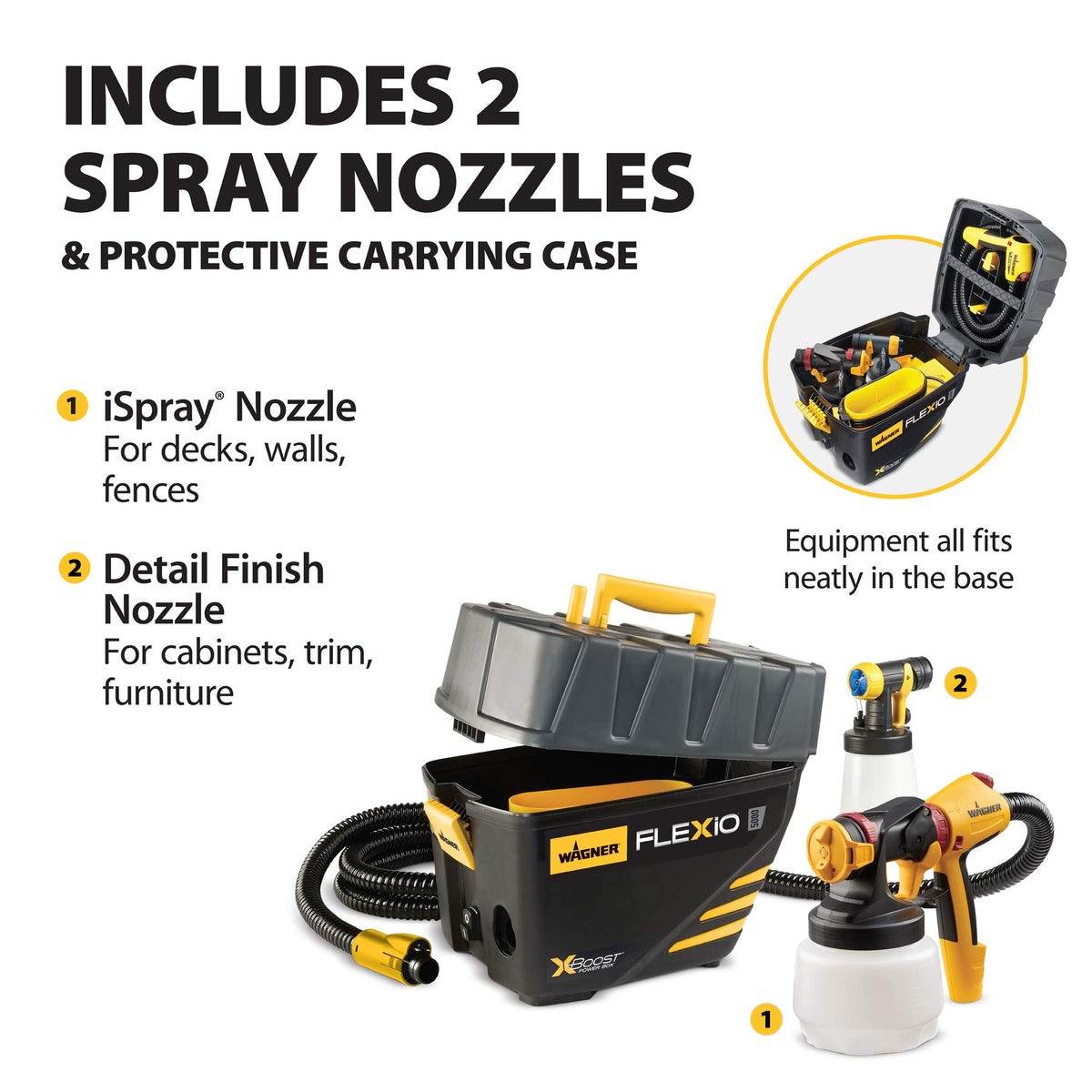 Wagner FLEXiO 5000 detail finish nozzle for smooth cabinet and trim work.