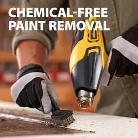 Wagner FURNO 500 dual airflow speeds tailor heat for paint removal and adhesives.