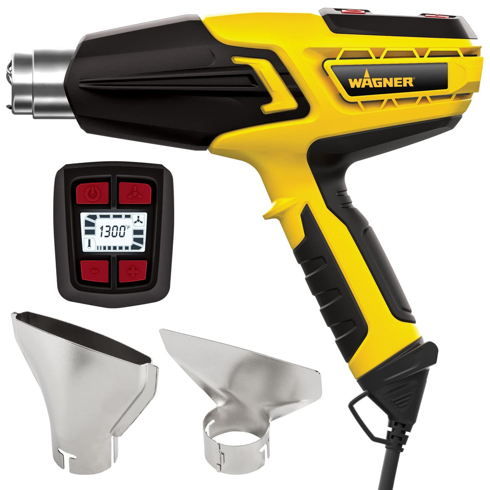 Wagner Furno 700 digital heat gun shows precise temperature control for DIY tasks