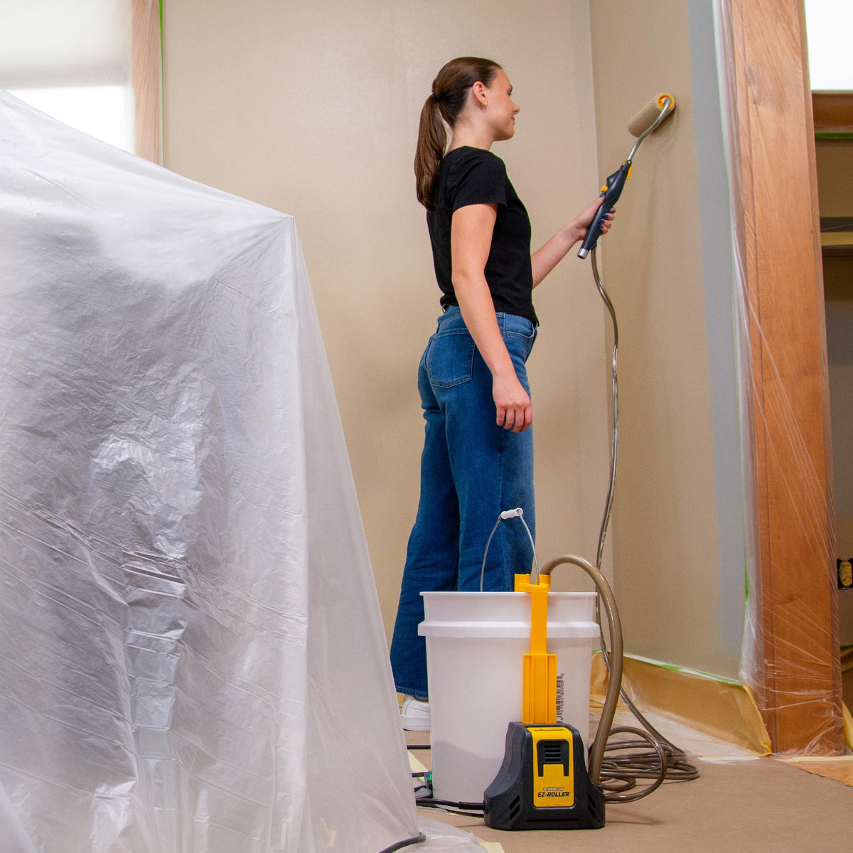Wagner PowerFlow EZ Roller portable design for moving rooms