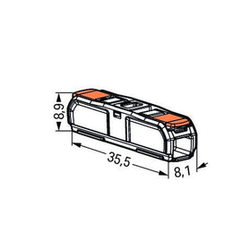 WAGO 221-2411 clear housing promotes tidy installations and troubleshooting