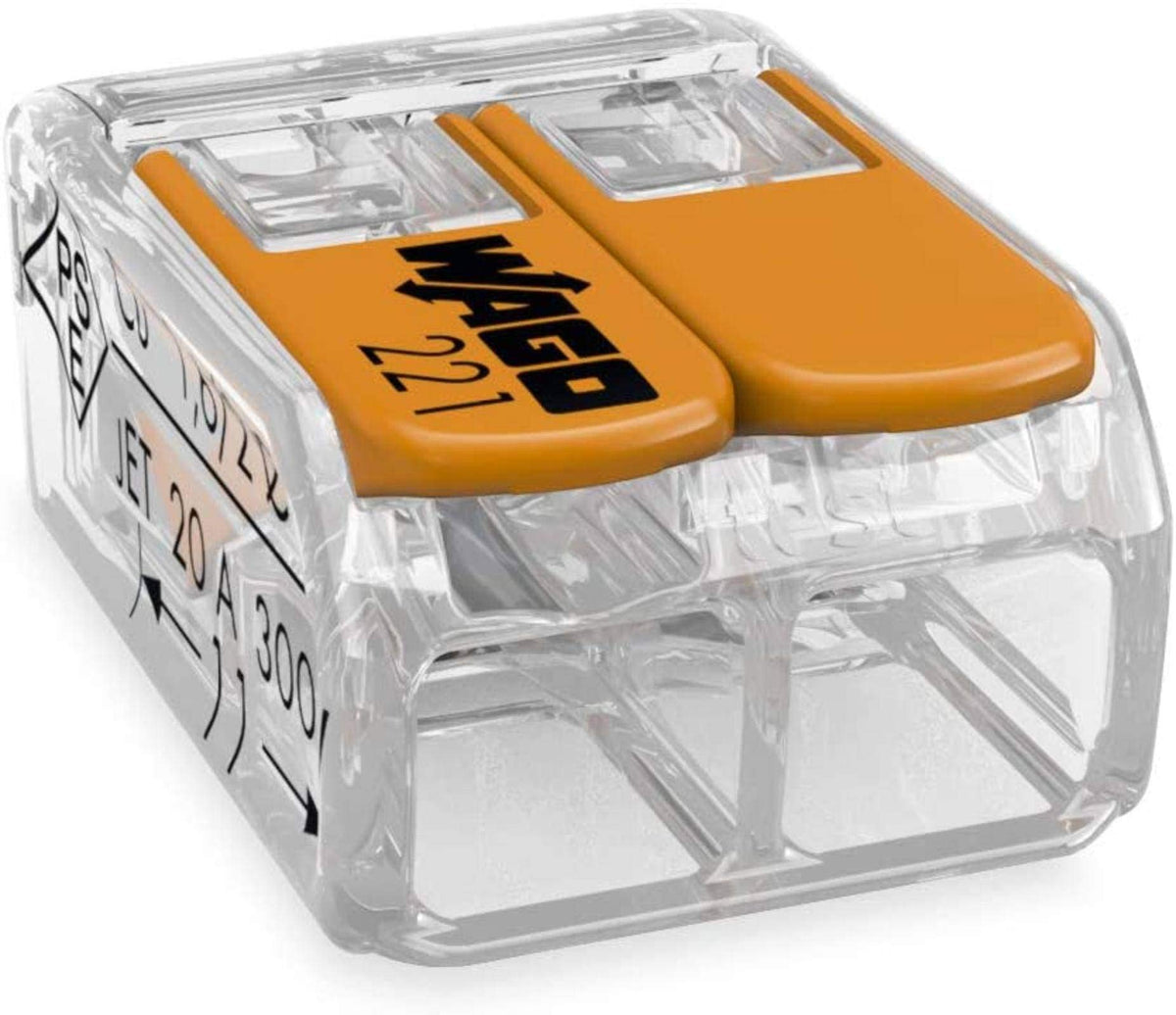 WAGO 221-412 compact splicing connector with lever for quick, reliable wiring in boxes