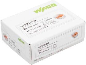 Compact dimensions of WAGO 221-412 for tight installations
