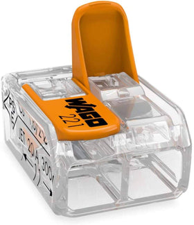 WAGO 221-412 enabling safe lighting fixture wiring in compact spaces