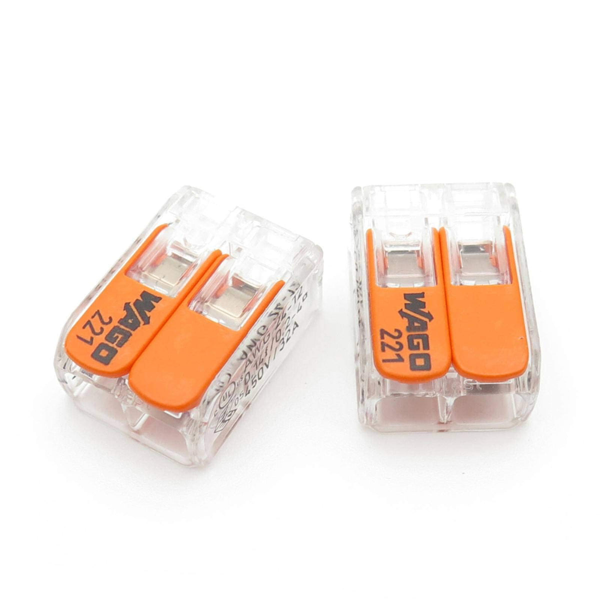 UL-listed 85°C rated WAGO 221-412 for compliant use