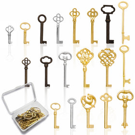 WAH LIN PARTS 19-piece skeleton keys collection for vintage furniture, easy access to antique locks.