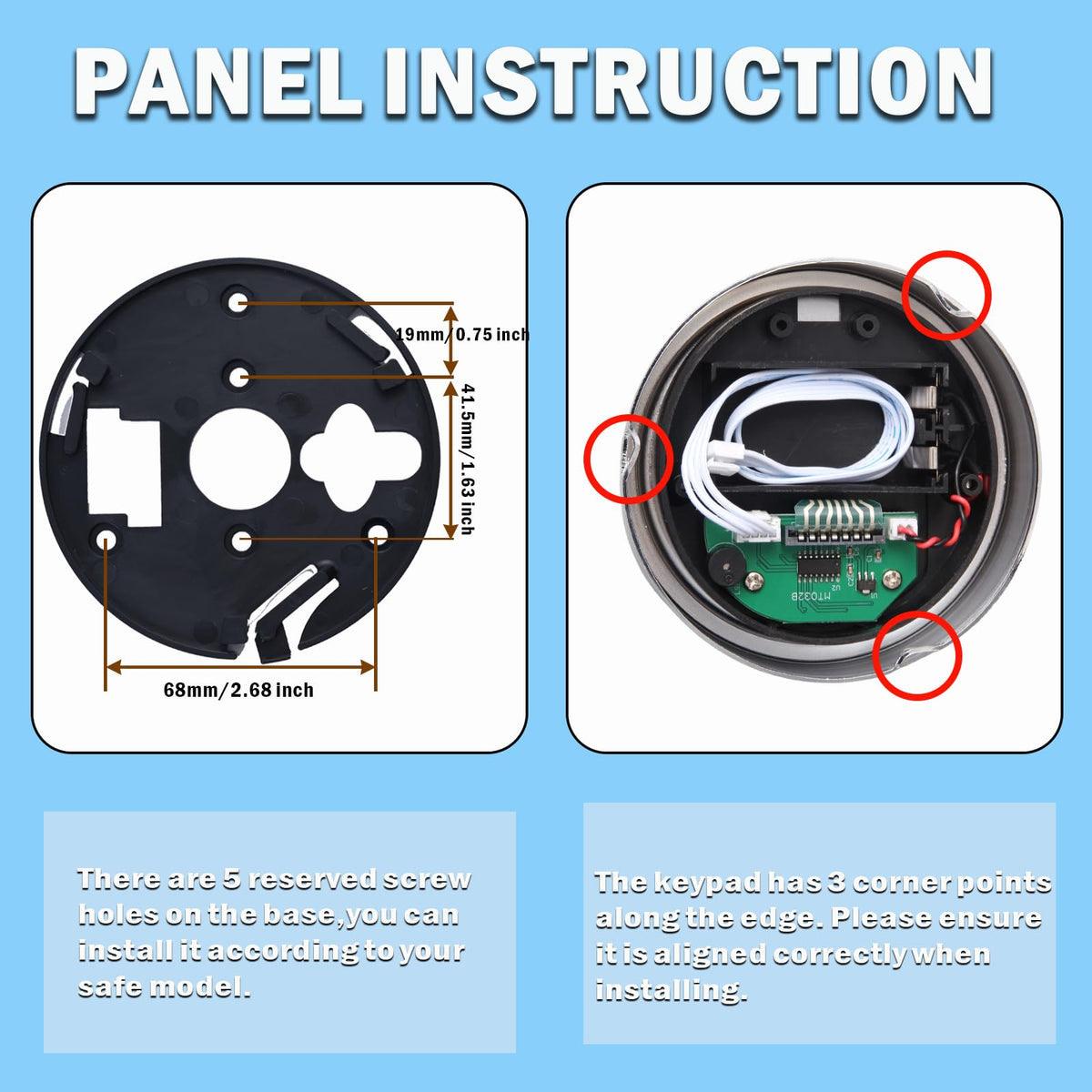 WAH LIN PARTS 9V alkaline battery compartment built into entry case