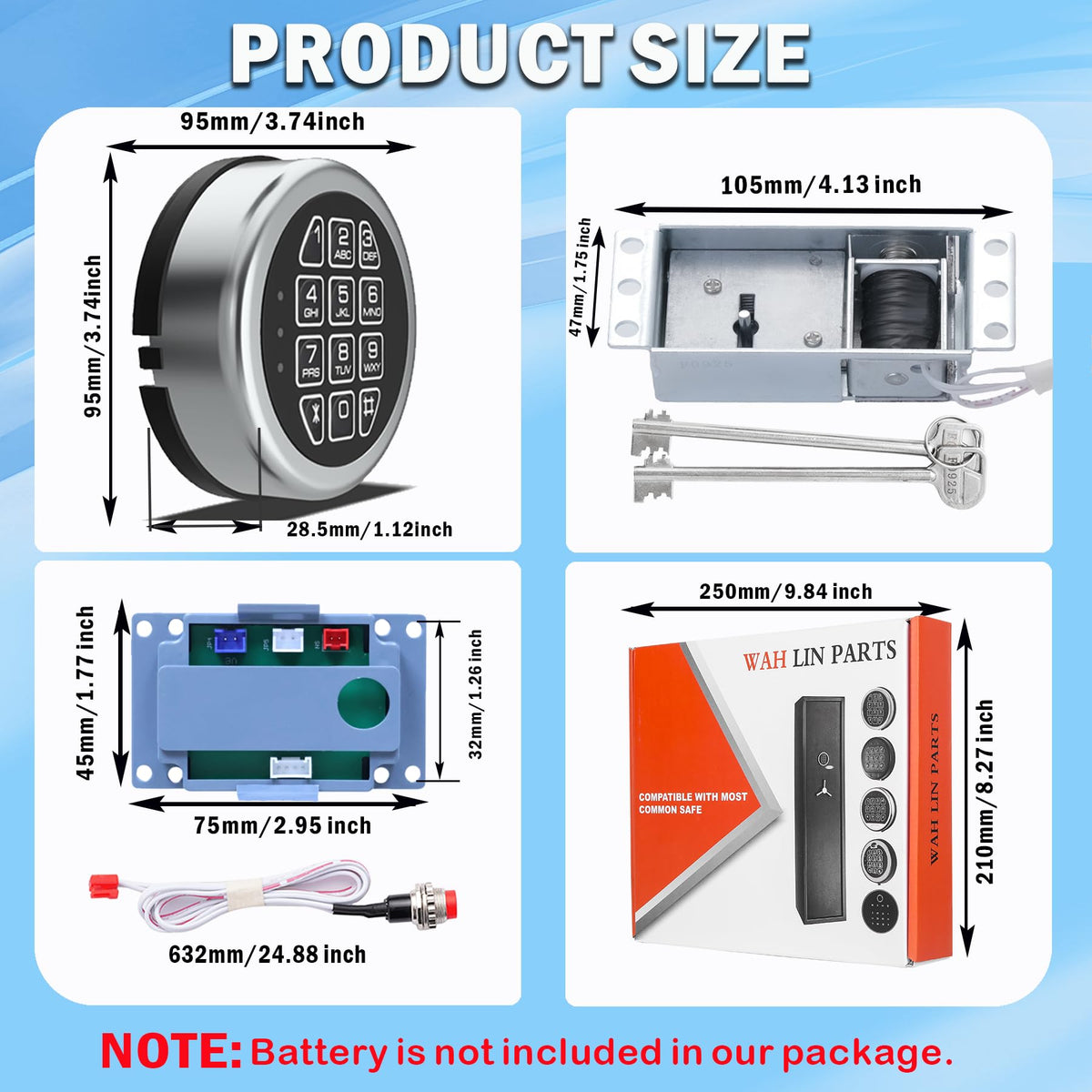 WAH LIN PARTS solenoid lock assembly for quick electronic access