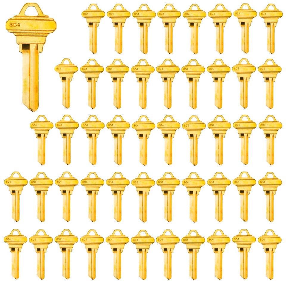 WAH YUE HING brass SC4 uncut key blanks pack for locksmith cutting