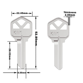 WAH LIN PARTS KW1 uncut blank keys ready for professional cutting