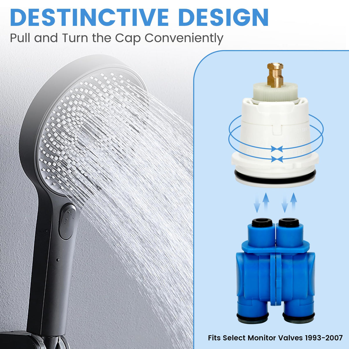 Wairool shower flow test demonstrates steady pressure and smooth output.