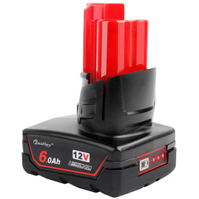 Waitley 12V 6Ah battery demonstrates Milwaukee compatibility for reliable job-site power