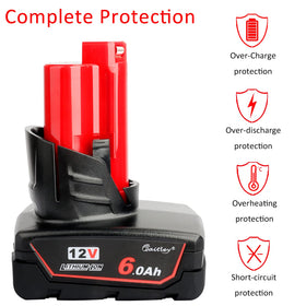 Waitley 12V 6Ah battery with shock absorption for rugged use